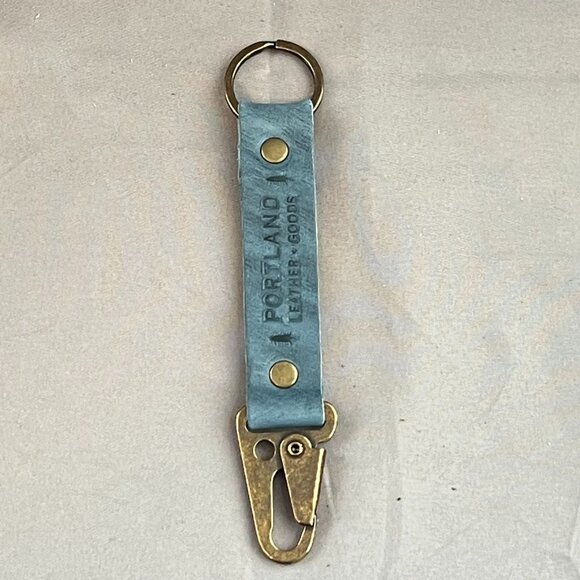 Portland Leather Tote, Limited Edition, Aqua / Blue, with Journal & Keychain - Picture 11 of 12